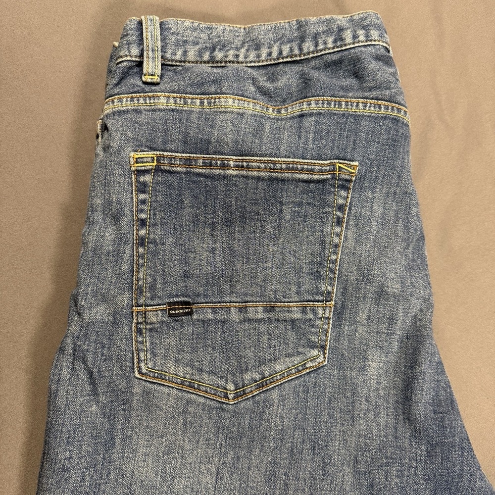 Quicksilver Jeans Men's 38 x 31 Blue Regular Fit Denim Pants Preppy Surf - Picture 7 of 9